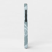 Rococo Damast Kunst I Eendenei Blauw+Turquoise Case-Mate iPhone Case (Achterkant/links)