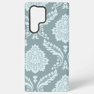 Rococo Damast Kunst I Eendenei Blauw+Turquoise Samsung Galaxy Hoesje
