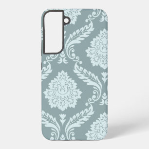Rococo Damast Kunst I Eendenei Blauw+Turquoise Samsung Galaxy Hoesje