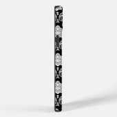 Rococo Damast Patroon Wit op Zwart Case-Mate iPhone Case (Achterkant / Rechts)