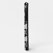 Rococo Damast Patroon Wit op Zwart Case-Mate iPhone Case (Achterkant/links)