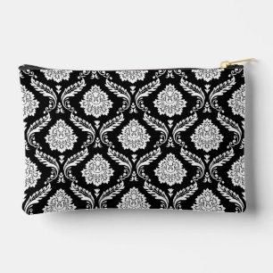 Rococo Damast Patroon Wit op Zwart Etui