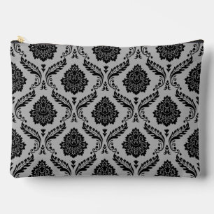 Rococo Damast Patroon Zwart op Grijs Etui