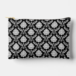 Rococo Damast Rpt Patroon Wit op Zwart Etui