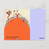 ROCOCO DAMES MARDI GRAS MASQUERADE BALMASKERS BRIEFKAART (Achterkant)