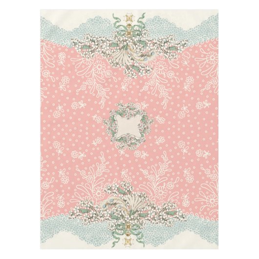 Rococo Dîner serviettes nappes tissu Hydrangea (Devant)