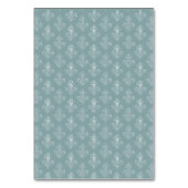 Rococo Dusty Blue Elegant Nom pliable Carte Place (Dos)