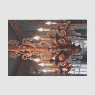 Rococo Elegance Kroonluchter Decoupage    Tissuepapier