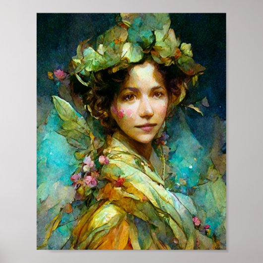 Rococo Fairy Fantasy Art Poster (Voorkant)