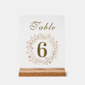 Rococo Floral Antiek Lijst bruiloft Acryl Bord (Voorkant)