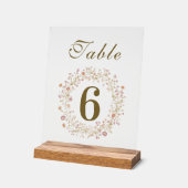 Rococo Floral Antiek Lijst bruiloft Acryl Bord (Hoek)