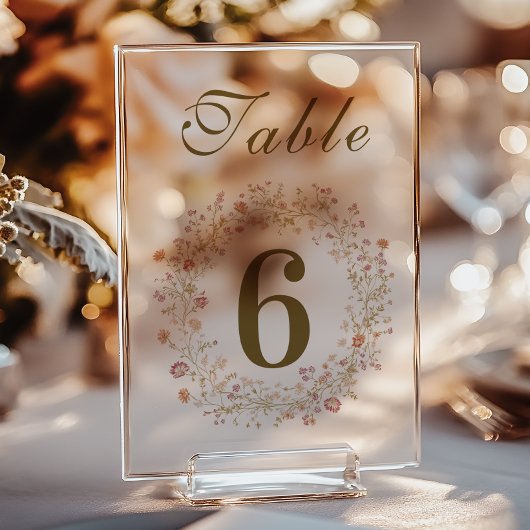 Rococo Floral Antiek Lijst bruiloft Acryl Bord