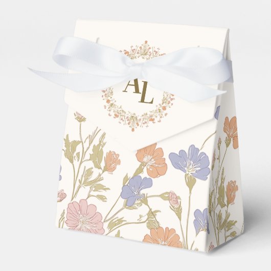 Rococo Floral Antiek Lijst bruiloft Bedankdoosjes (Voorkant Zijde)