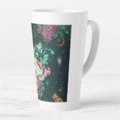 Rococo Floral Décoration Latte Mug (Angle droit)
