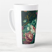 Rococo Floral Décoration Latte Mug (Angle gauche)
