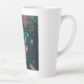 Rococo Floral Décoration Latte Mug (Droite)