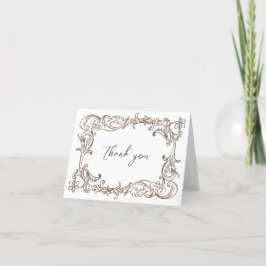 Rococo Florentine Monochrome Bedankkaart