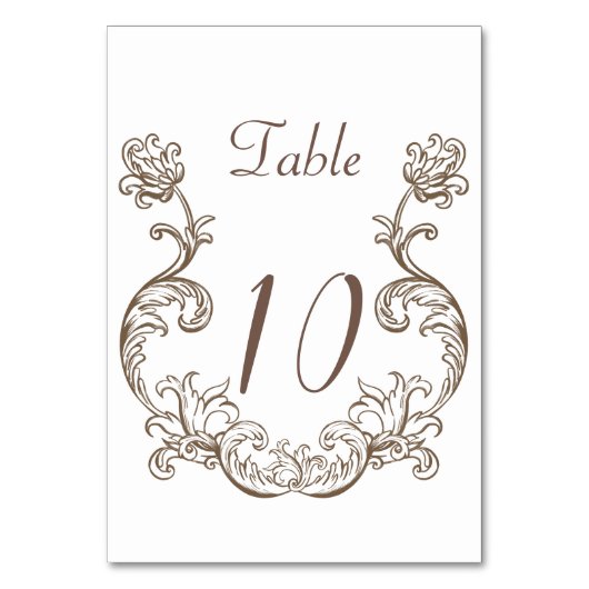 Rococo Florentine Monochrome Kaart (Voorkant)