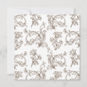 Rococo Florentine monochrome monogram Save The Date (Achterkant)