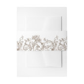 Rococo Florentine Monochrome Uitnodigingen Wikkel (Voorkant Voorbeeld)