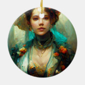 Rococo Future Sci-Fi Fantasy Keramisch Ornament (Achterkant)