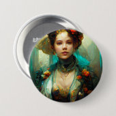 Rococo Future Sci-Fi Fantasy Ronde Button 7,6 Cm (Voorkant /achterkant)