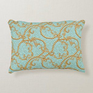Rococo-golden elementen naadloos patroon. Goudteks Accent Kussen