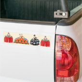 ROCOCO LADY ART DECO BEAUTY MODE COSTUME ONTWERP BUMPERSTICKER (Op Truck)