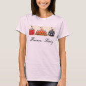 ROCOCO LADY ART DECO MODE COSTUME ONTWERP T-SHIRT (Voorkant)