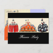 ROCOCO LADY MODE COSTUME DESIGNER MAKEUP ARTIST BRIEFKAART (Voorkant / Achterkant)