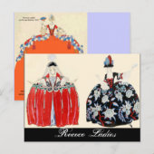 ROCOCO LADY MODE COSTUME DESIGNER MAKEUP ARTIST BRIEFKAART (Voorkant / Achterkant)