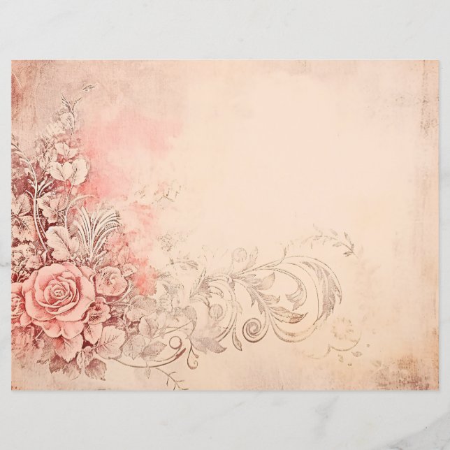 Rococo Liefde Letter Scrapbook Papier (Voorkant)