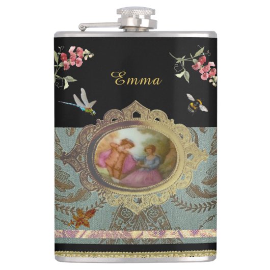 Rococo Magical Garden Flask Heupfles (Voorkant)