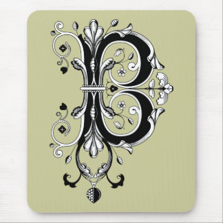 Rococo Monogram Letter B Muismat