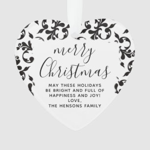 Rococo noir et blanc Joyeux Noël Script
