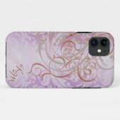 Rococo Oranje Monogram Barely Daar Hoesje (Achterkant (horizontaal))