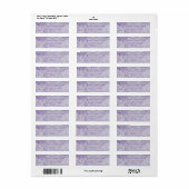  Rococo Paarse Scroll Damask Adreslabel Etiket (Full Sheet)
