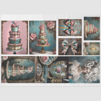 Rococo Parijse Masterboard - Frankrijk - Taart Tissuepapier