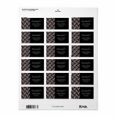 Rococo Pink Afstuderen Foto Afstuderen Adres Labs Etiket (Full Sheet)