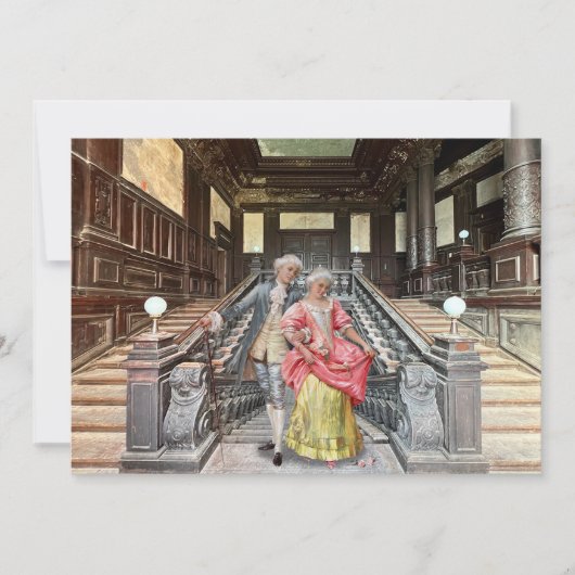 Rococo plattegrond vakantiekaart feestdagenkaart (Voorkant)