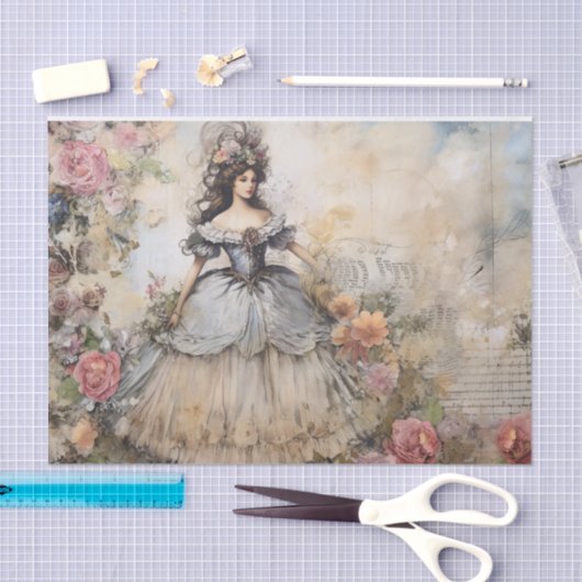 Rococo Prinses Weefsel Pagina Tissuepapier (Craft)