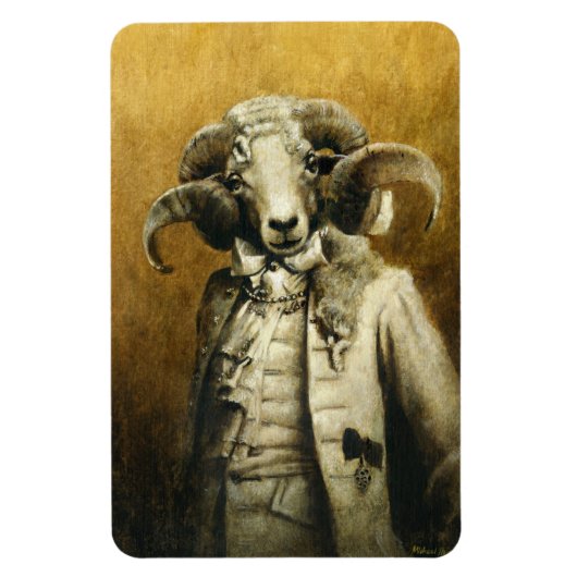 Rococo Ram Flexible Magnet Magneet (Verticaal)