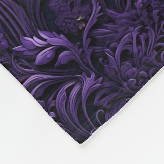Rococo Realms : Couverture en polaire violet foncé (Coin)