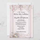 Rococo Revival  huwelijksuitnodiging Kaart (Voorkant)