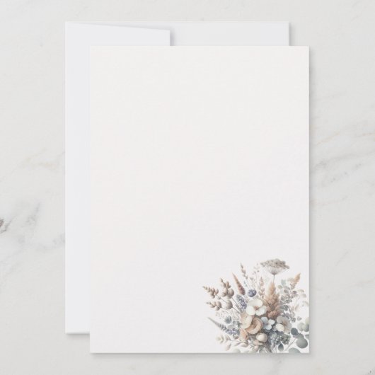 Rococo Revival Ornate Formé Faire-part de mariage (Dos)