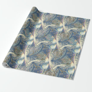 Rococo Rich Pattern-ontwerp met Gold Relief Cadeaupapier
