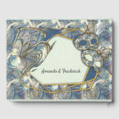 Rococo Rich Pattern-ontwerp met maskers Gastenboek (Achterkant)