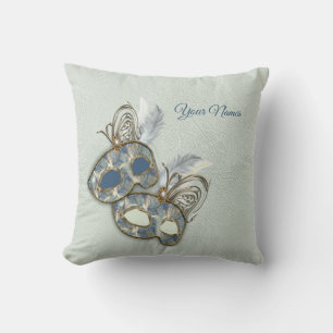 Rococo Rich Pattern-ontwerp met maskers Kussen