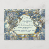 Rococo Rich Romantic Gold Reliefs en maskers Uitnodiging Briefkaart (Voorkant)