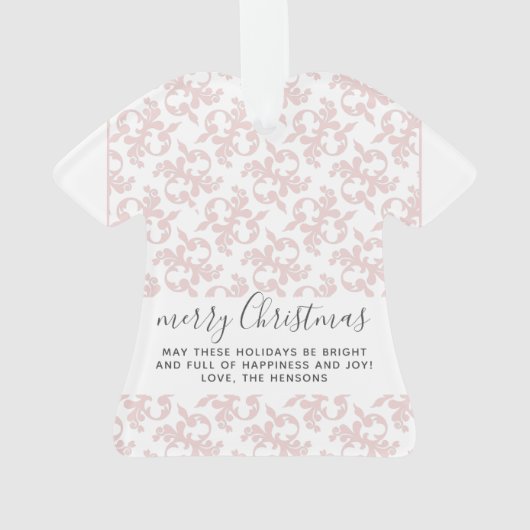 Rococo rose classique Joyeux script de Noël (dos)